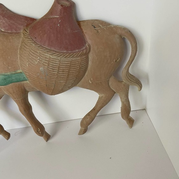 Southwest Donkey & Man Sexton Cast Iron Metal Leather Art Wall Decor Burro 1970 - Picture 9 of 12